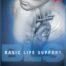 Photo promoting the basic life support (BLS) course showing the cover of the BLS provider manual.